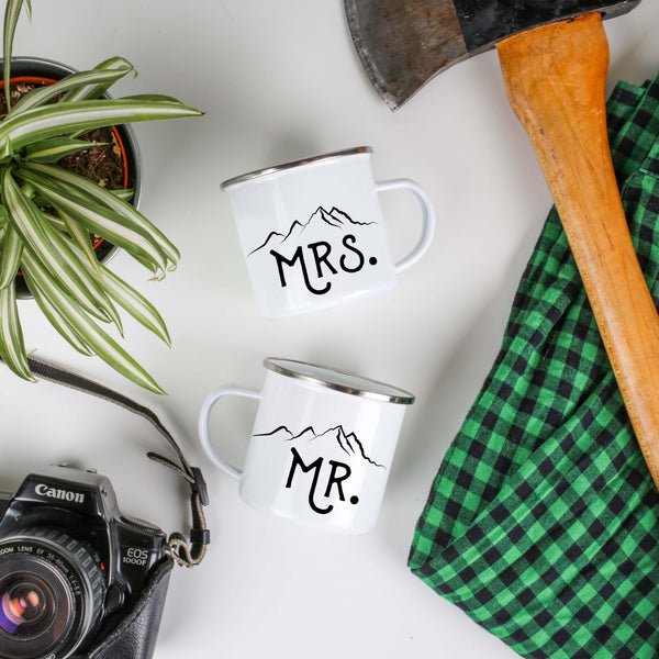 Mr and Mrs Coffee Mugs -  Mountains