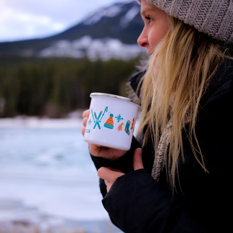 Nordic Winter Campfire Coffee Mug