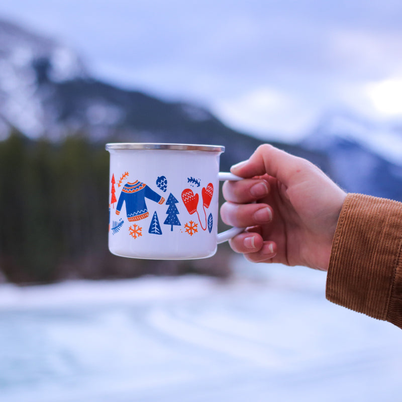 Blue Winter Campfire Mug