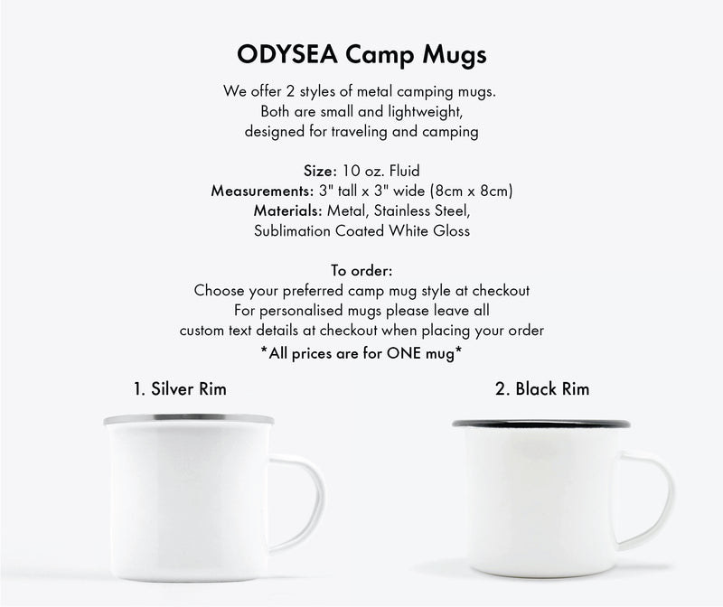 And So The Adventure Begind Printed Mug Camping Enamel Cup