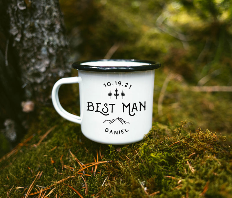 Groomsman Best Man Enamel Mug