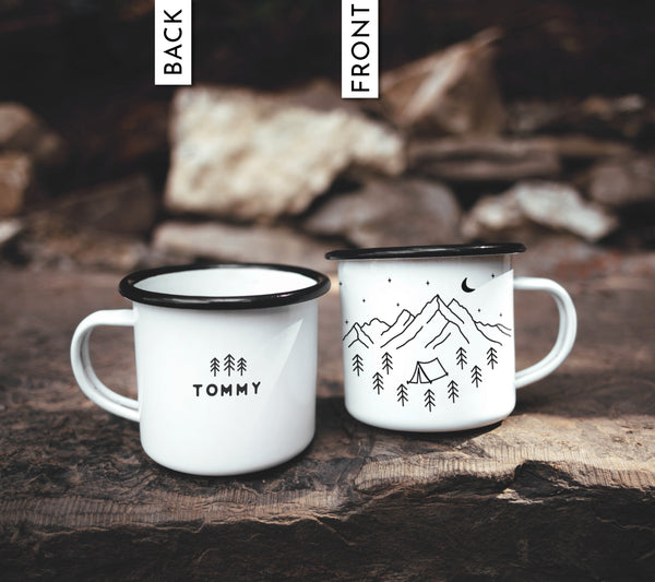 Personalized Enamel Camping Mug