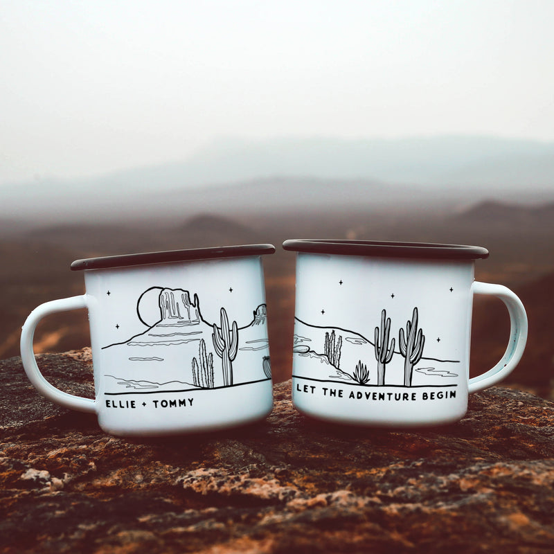Southwestern Desert Personalized Name Camping Mug