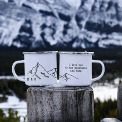 Personalized I Love You To The Mountains Campfire Mug