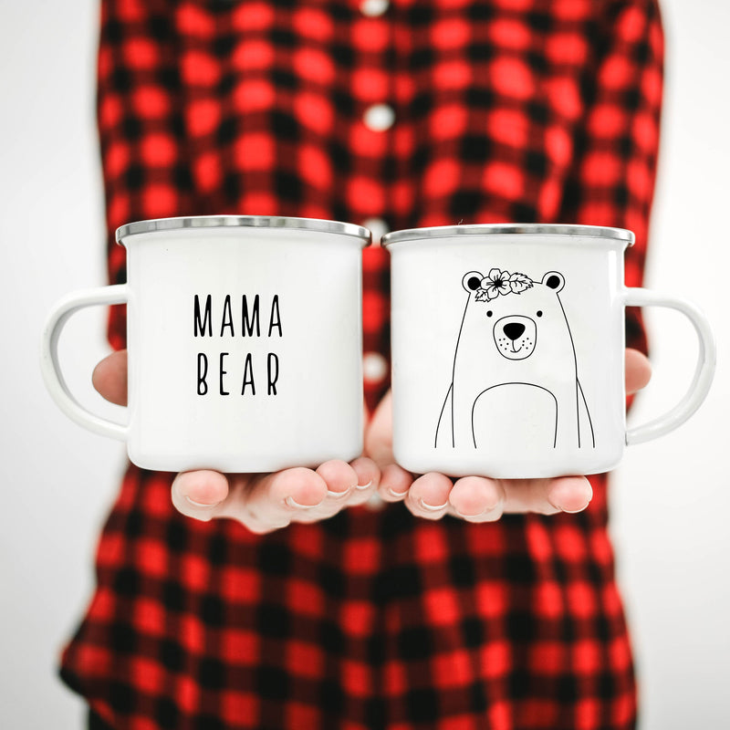 Cute Mama Bear Papa Bear Campfire Mugs