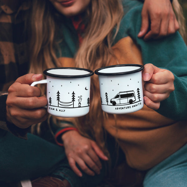 Mono Lake enamel camp mugs