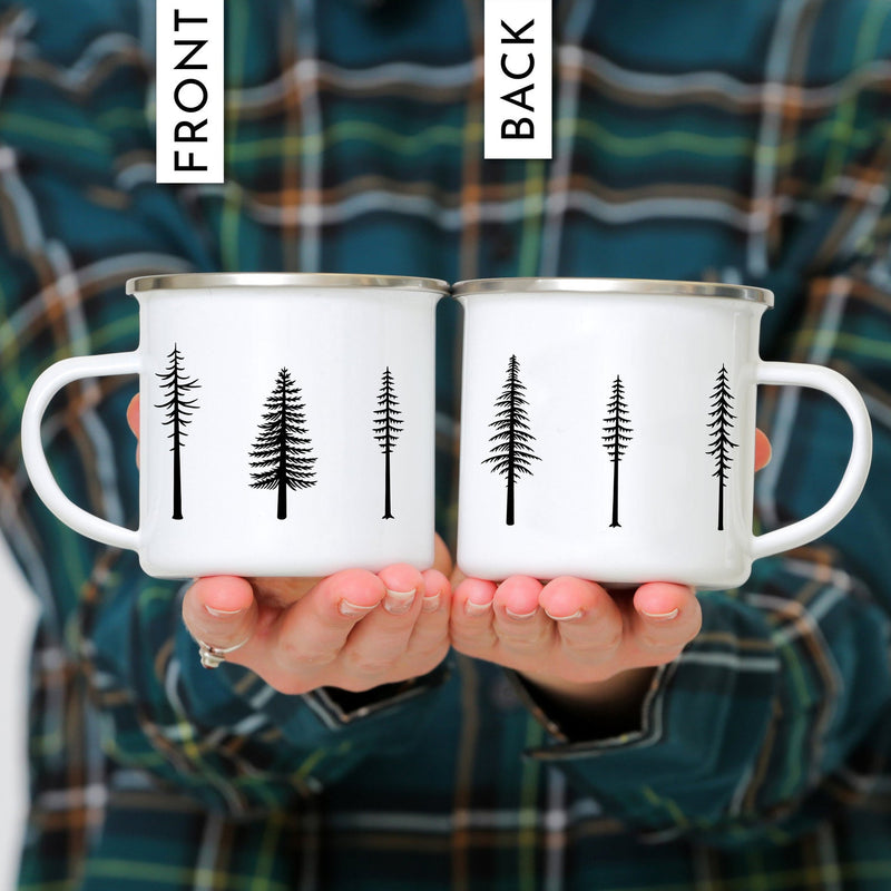 Pine Trees Enamel Mug